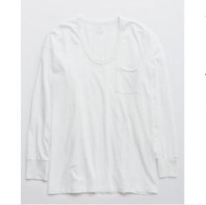 Aerie voop distressed long sleeve t shirt